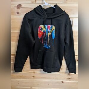 Manfinity Small Gaming Hoodie Sweatshirt Black Video Game Control